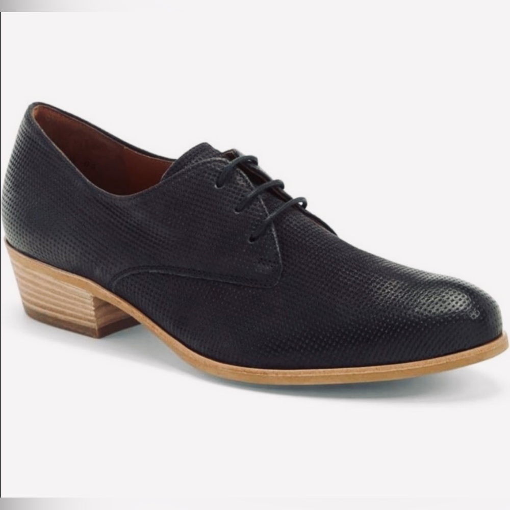 Like New Paul Green Dale Oxfords Black 7.5 Low Heels Comfort Leather Retro